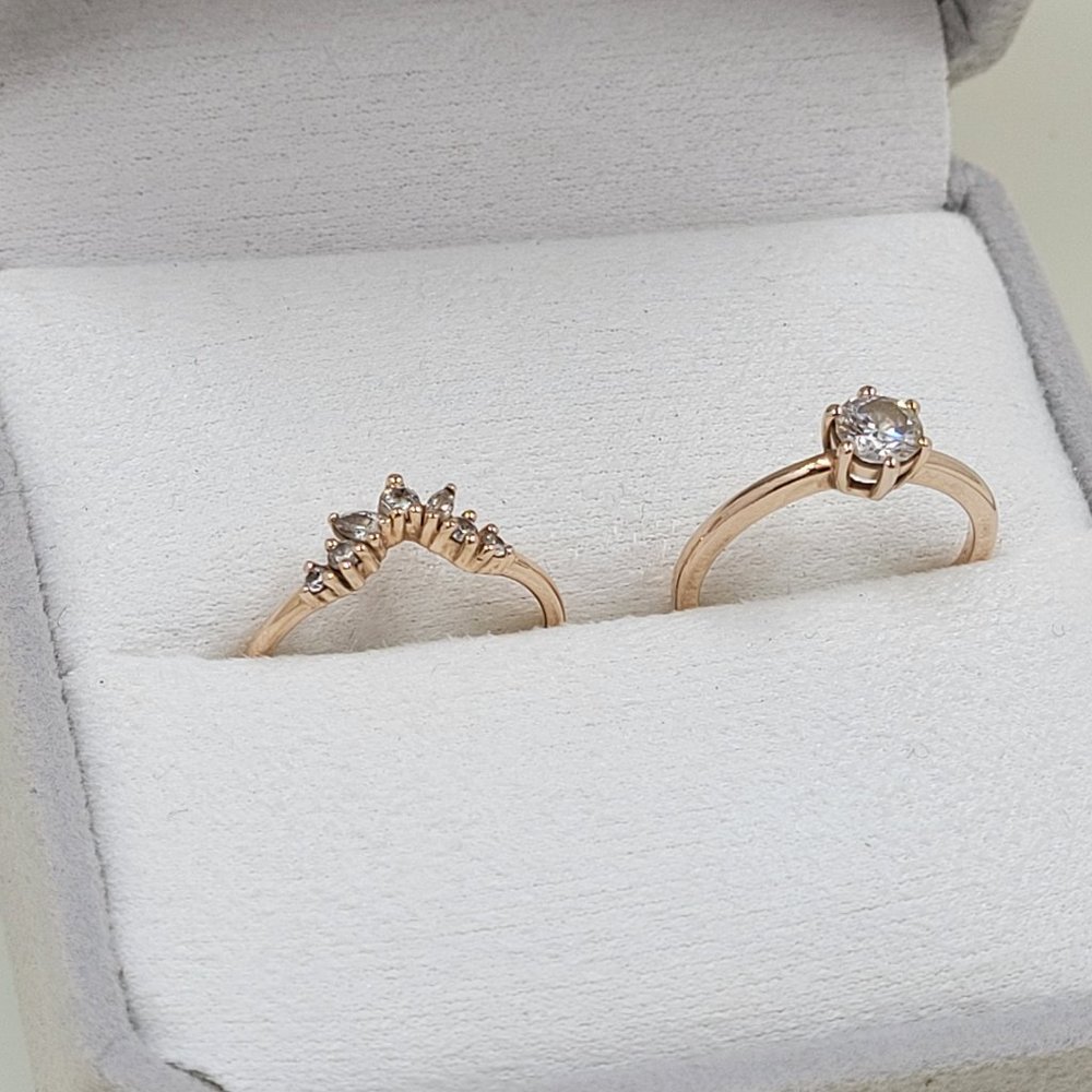14K Rose Gold Engagement Set